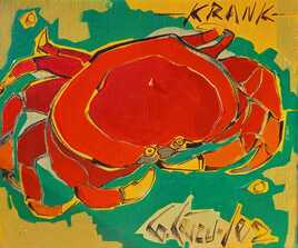 PEINTURE CRABE BRETAGNE ARTISTE  BRETON