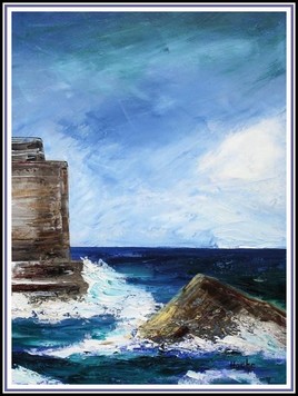 Vieux vestiges de phare breton