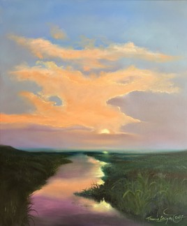 Coucher de soleil sur la Camargue