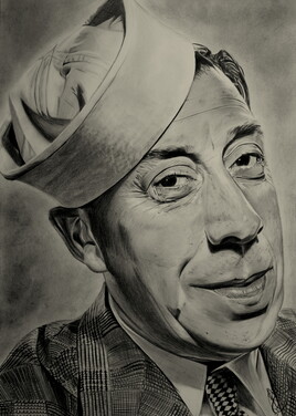 Dessin portrait fernandel