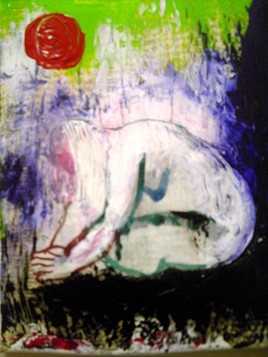 Odalisque soleil rouge