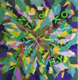 technique mixte sur toile 90x90cm