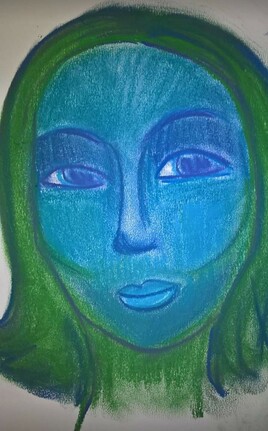 Portrait bleu-vert 2