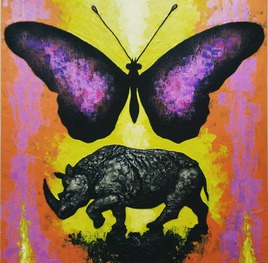 Papillon et Rhinocéros