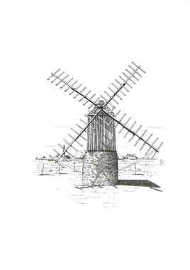 OUESSANT - Le moulin de Kara&euml;s