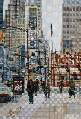 Times Square òlia sus papièr 640gr (abacule movement )