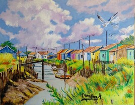 LA BEAUDISSIERE  toile huile 50x40