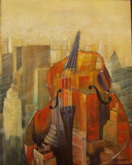 contre basse sur la ville