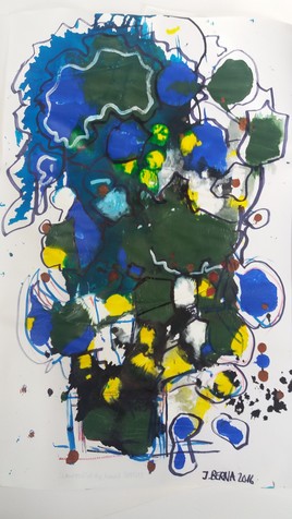 enfant au bouquet de tournesol