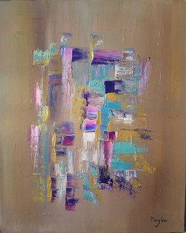 polychrome sur beige