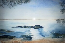 SOLEIL LEVANT SUR LA MER