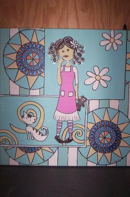 petite fille et son chat