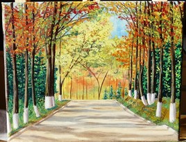 all&eacute;e en automne