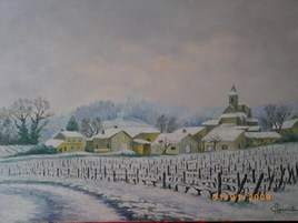 mon village sous la neige