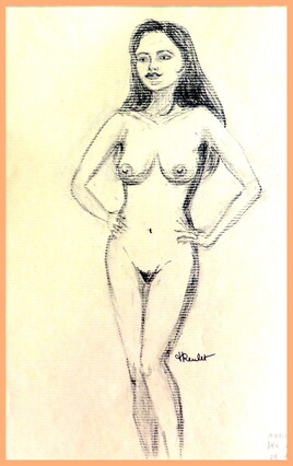 Femme debout, Annette / Drawing A standing woman, Annette