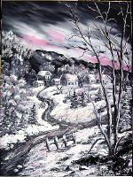 PETIT VILLAGE SOUS LA NEIGE