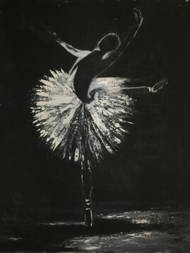 Black and white ballerina