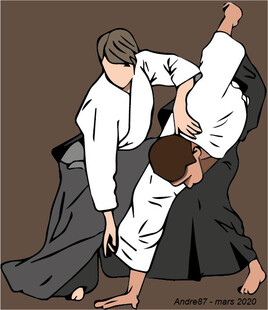 Aikido irimi nage - Illustrator