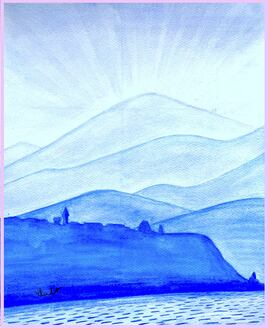 La ville d'Embrun sur son Roc / Painting Embrun&rsquo;s town on its rock