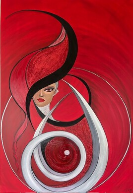 Haute couture: acrylique et techniques mixtes, 116x81