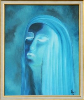 La dame bleue "pens&eacute;e"