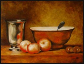 Copie de "Le gobelet d'argent" (de Chardin)