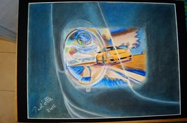 dans le phare d'une porsche.........