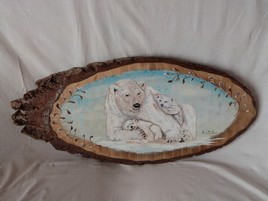 MAMAN OURS POLAIRE ET SES OURSONS