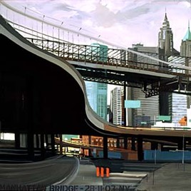 Brooklyn Bridge depuis East River Bank