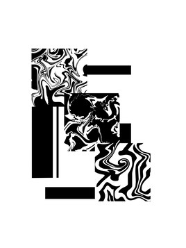 Affiche grafic digitale géométrique