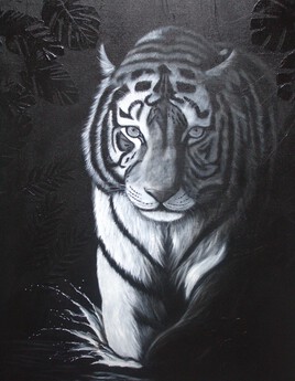 Tigre noir et blanc