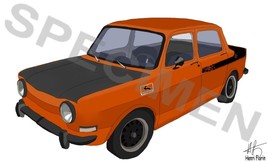 27o- Simca rally orange