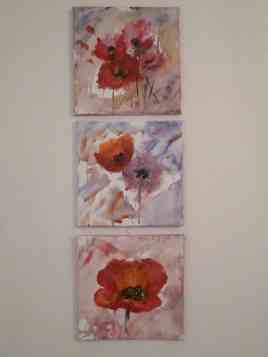 triptyque fleurs givr&eacute;es