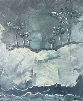 Arbres sur la falaise