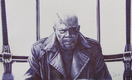 Portrait de Samuel L Jackson ( Nick Fury dans winter soldier )