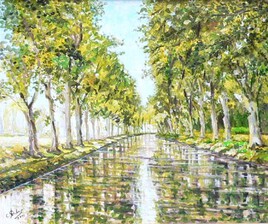 Le Canal du Midi pr&eacute;s de B&eacute;ziers