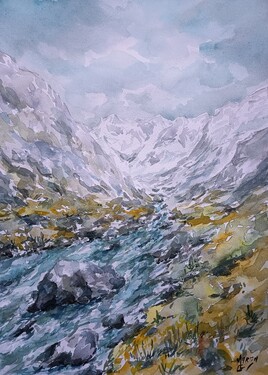 Aquarelle Pyr&eacute;n&eacute;es