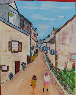 Ruelle dans une petite ville de Bretagne.