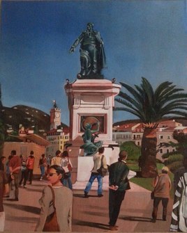 statue masséna depuis la promenade du Paillon