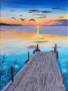 Coucher de soleil sur le lac