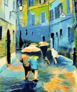 Ruelle sous la pluie