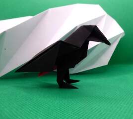 Corbeau en origami