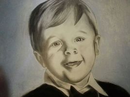 portrait crayon et pastel sec...