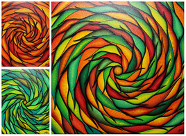 Spirales colorées série 2