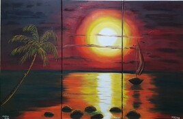Coucher de soleil (triptyque)