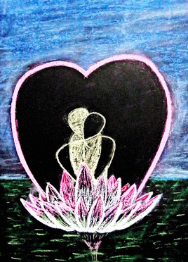 Couple coeur de la Saint Valentin / Drawing : A shaped-heart couple for Valentine's Day