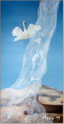 ASCENSION DANS LA LUMIERE (40 x 80 cm)