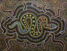 3 en 1 point ; Art Aborigènes