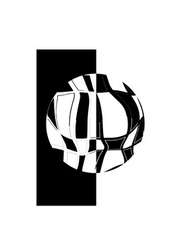 Affiche grafic digital géométrique