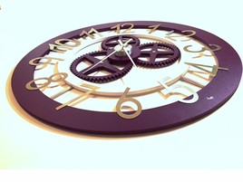 Horloge bois et inox
